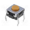 Mikrospínač TACT SPST-NO Polohy 2 0,05A/24VDC THT není 2,25N Mikrospínač TACT SPST-NO Polohy 2 0,05A/24VDC THT není 2,25N