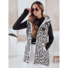 Dámska biela vesta s leopardím vzorom TY5028, ty5028-XL XL Dámska biela vesta s leopardím vzorom TY5028, ty5028-XL XL