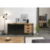 Bighome - Príborník mango 195x45x90 prírodný číry lakovaný / kov čierny BLACKBURN Bighome - Príborník mango 195x45x90 prírodný číry lakovaný / kov čierny BLACKBURN