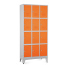 Rauman Kovová šatníková skrinka - 12 boxov, 90 x 40 x 196,5 cm, nastaviteľné nôžky, otočný zámok, oranžová - ral 2004 Rauman Kovová šatníková skrinka - 12 boxov, 90 x 40 x 196,5 cm, nastaviteľné nôžky, otočný zámok, oranžová - ral 2004