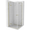 Mexen Roma Duo, sprchovací kút 70 (dvere) x 70 (dvere) cm, 6mm číre sklo, zlatý profil, 854-070-070-50-00-02 Mexen Roma Duo, sprchovací kút 70 (dvere) x 70 (dvere) cm, 6mm číre sklo, zlatý profil, 854-070-070-50-00-02