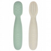 Beaba Prvé trénovacie lyžičky silikónové Sage Green/Velvet Grey 913578BB Beaba Prvé trénovacie lyžičky silikónové Sage Green/Velvet Grey 913578BB