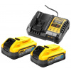 DeWALT PowerStack Sada akumulátorov 18V 2x 5,0Ah s nabíjačkou DCB1104H2 DeWALT PowerStack Sada akumulátorov 18V 2x 5,0Ah s nabíjačkou DCB1104H2
