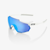 100% Racetrap, cyklistické okuliare - Matte White - HiPER Blue Mirror Lens 100% Racetrap, cyklistické okuliare - Matte White - HiPER Blue Mirror Lens