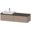 DURAVIT Happy D.2 Plus závesná skrinka pod umývadlo pod dosku (umývadlo vľavo), 2 zásuvky, 1600 x 550 x 354 mm, plátno, HP4944L7575 DURAVIT Happy D.2 Plus závesná skrinka pod umývadlo pod dosku (umývadlo vľavo), 2 zásuvky, 1600 x 550 x 354 mm, plátno, HP4944L7575
