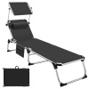 tectake 405102 lehátko aurelie s hliníkovým rámom, 6 uhlov sklonu - čierna tectake 405102 lehátko aurelie s hliníkovým rámom, 6 uhlov sklonu - čierna
