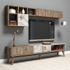 TV skrinka / Obývacia stena Milan - Walnut, White Marble TV skrinka / Obývacia stena Milan - Walnut, White Marble