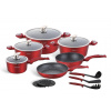 Edenberga EB-5612 15-dielna sada hrncov s príslušenstvom červená Edenberga EB-5612 15-dielna sada hrncov s príslušenstvom červená