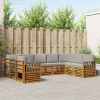 Rohová sofa sada s polštářem 9 pcs Přírodní a světle šedá 3375471 Rohová sofa sada s polštářem 9 pcs Přírodní a světle šedá 3375471