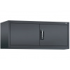 Kancelárska skriňa Acurado, krídlové dvere - nadstavec, 1200x500x500 mm, čiernosivá Kancelárska skriňa Acurado, krídlové dvere - nadstavec, 1200x500x500 mm, čiernosivá