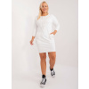 Smotanové mikinové šaty -RV-TU-9124.66-ecru ONE SIZE Smotanové mikinové šaty -RV-TU-9124.66-ecru ONE SIZE