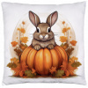 J&W Jesenná obliečka na vankúš 40×40 – Zajačik na tekvici v jesennom lístí J&W Jesenná obliečka na vankúš 40×40 – Zajačik na tekvici v jesennom lístí