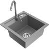 Mexen Vito, 1-komorový granitový drez a kuchynská batéria Telma, šedá, 6503-71-670200-71 Mexen Vito, 1-komorový granitový drez a kuchynská batéria Telma, šedá, 6503-71-670200-71
