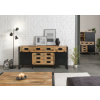 Bighome - Príborník mango 195x45x90 prírodný číry lakovaný / kov čierny BLACKBURN Bighome - Príborník mango 195x45x90 prírodný číry lakovaný / kov čierny BLACKBURN
