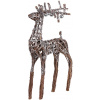Dekorácia MagicHome Vianoce, Jeleň z prútia, strieborný, 41x14x73 cm Dekorácia MagicHome Vianoce, Jeleň z prútia, strieborný, 41x14x73 cm