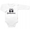 Body dl. rukáv Little Gentleman, bavlna Baby Nellys, bielo/čierne, veľ. 74 Body dl. rukáv Little Gentleman, bavlna Baby Nellys, bielo/čierne, veľ. 74