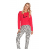 Dámske pyžamo so srdiečkami - Dream Love M Červená Dámske pyžamo so srdiečkami - Dream Love M Červená