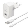Belkin Boost Charge USB-A Wall Charger 12W + 1m USB/Lightning kábel - White Belkin Boost Charge USB-A Wall Charger 12W + 1m USB/Lightning kábel - White