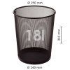 Drôtený kôš na odpadky, čierny 18 l Drôtený kôš na odpadky, čierny 18 l