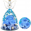 FRFG Anjel večných ruží – luxusná sklenená dekorácia z pravých modrých ruží s LED osvetlením FRFG Anjel večných ruží – luxusná sklenená dekorácia z pravých modrých ruží s LED osvetlením