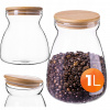 SKLENENÁ NÁDOBA NA POTRAVINY KORENIE Sypké S VIEČKOM POHÁRE 1L 1000ml SKLENENÁ NÁDOBA NA POTRAVINY KORENIE Sypké S VIEČKOM POHÁRE 1L 1000ml
