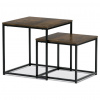 Autronic Set 2 ks odkladacích stolíkov, MDF, dekor divoký dub, kov, čierny lak AF-076 OLW Autronic Set 2 ks odkladacích stolíkov, MDF, dekor divoký dub, kov, čierny lak AF-076 OLW