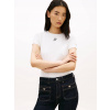 Tommy Hilfiger dámska biele tričko WW0WW48710YBL XL Tommy Hilfiger dámska biele tričko WW0WW48710YBL XL