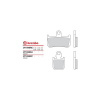 Predné brzdové doštičky / obloženie Brembo Yamaha 1700 V-MAX 2009 - směs RC Predné brzdové doštičky / obloženie Brembo Yamaha 1700 V-MAX 2009 - směs RC