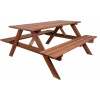 Rojaplast Záhradný set Piknik 180 cm drevený morený Rojaplast Záhradný set Piknik 180 cm drevený morený