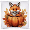 J&W Jesenná obliečka na vankúš 40×40 – Líška na tekvici v jesenných farbách J&W Jesenná obliečka na vankúš 40×40 – Líška na tekvici v jesenných farbách