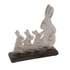 Dekorácia na postavcovi Zajačia rodina, strieborná, 18,8x5x20,3 (DOPREDAJ)|Ego Dekor Dekorácia na postavcovi Zajačia rodina, strieborná, 18,8x5x20,3 (DOPREDAJ)|Ego Dekor