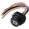 USB konektor TRU COMPONENTS TC-E13T-FU3-PWF-0.2PV TC-13543580, 0.2 m, 1 ks; TC-13543580 USB konektor TRU COMPONENTS TC-E13T-FU3-PWF-0.2PV TC-13543580, 0.2 m, 1 ks; TC-13543580