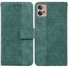 Peňaženkové kožené puzdro GEOMETRIC na Motorola Moto G32 - Zelená Peňaženkové kožené puzdro GEOMETRIC na Motorola Moto G32 - Zelená