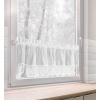 Eurofirany Biela vianočná vitrážová záclona s hviezdičkami na tuneli XMAS 150x30 cm Eurofirany Biela vianočná vitrážová záclona s hviezdičkami na tuneli XMAS 150x30 cm