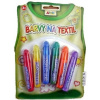 Creatoys Barvy na textil na blistru 6x7ml Creatoys Barvy na textil na blistru 6x7ml