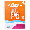 Dekoračná pena A4 EVA Glitter ružová samolepiaca 2,0 mm, sada 10 ks Dekoračná pena A4 EVA Glitter ružová samolepiaca 2,0 mm, sada 10 ks