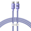 Baseus CAJY000605 Crystal Shine Series dátový kábel USB-C - USB-C 100W 1,2m Purple Baseus CAJY000605 Crystal Shine Series dátový kábel USB-C - USB-C 100W 1,2m Purple