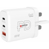 Skross Power Charger 65W PD GaN UK USB nabíječka, 1x USB A , 2x USB-C®, 65 W, Dodávka energie, bílá Skross Power Charger 65W PD GaN UK USB nabíječka, 1x USB A , 2x USB-C®, 65 W, Dodávka energie, bílá
