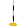 Čierno-žltý kovový stĺpik s otvormi - priemer 5 cm, výška 90 cm Čierno-žltý kovový stĺpik s otvormi - priemer 5 cm, výška 90 cm
