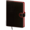 Týždenný diár A5 Flip čierno/červený, 2026 Týždenný diár A5 Flip čierno/červený, 2026