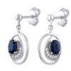 SILVEGO stříbrné náušnice s přírodním safírem SILVEGO stříbrné náušnice s přírodním safírem