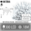 Viktória led svetelná záclona vonkajšia flash - 300led - 18m studená biela / flash prebliknutie studená biela - biely kábel Viktória led svetelná záclona vonkajšia flash - 300led - 18m studená biela / flash prebliknutie studená biela - biely kábel