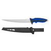 Mustad MUSTAD 9inch 46 STAINLESS STEEL STIFF FILLET KNIFE - POLISHED BLADE FINISH BLUE Mustad MUSTAD 9inch 46 STAINLESS STEEL STIFF FILLET KNIFE - POLISHED BLADE FINISH BLUE