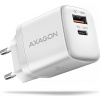 AXAGON ACU-PQ20W nabíječka do sítě 20W, 2x port (USB-A + USB-C), PD3.0/PPS/QC4+/AFC/Apple, bílá AXAGON ACU-PQ20W nabíječka do sítě 20W, 2x port (USB-A + USB-C), PD3.0/PPS/QC4+/AFC/Apple, bílá