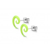 CITY STORM Náušnice z chirurgickej ocele a akrylu v tvare špirály - zeleno-žlté + darčeková krabička zadarmo CITY STORM Náušnice z chirurgickej ocele a akrylu v tvare špirály - zeleno-žlté + darčeková krabička zadarmo