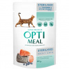 OPTIMEAL Superpremium pre sterilizované mačky s lososom a lesnými čučoriedkami v želé 85 g OPTIMEAL Superpremium pre sterilizované mačky s lososom a lesnými čučoriedkami v želé 85 g