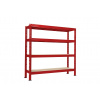 Nekonečný priemyselný regál Trestles RNC 2000x1600x800, nosnosť 3200 kg, 4 police Farba: červená Nekonečný priemyselný regál Trestles RNC 2000x1600x800, nosnosť 3200 kg, 4 police Farba: červená