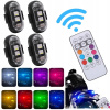 BEZDRÔTOVÁ LED STROBOSKOPOVÁ LAMPA 4 KUSY S DIAĽKOVÝM OVLÁDAČOM USB 8 FARIEB BEZDRÔTOVÁ LED STROBOSKOPOVÁ LAMPA 4 KUSY S DIAĽKOVÝM OVLÁDAČOM USB 8 FARIEB