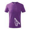 Kôň bežiaci - Tričko detské bavlnené - 134 cm/8 rokov ( Fialová ) Kôň bežiaci - Tričko detské bavlnené - 134 cm/8 rokov ( Fialová )