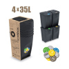 Prosperplast Sada triediacich košov Sortibox 4x35L antracitovej farby Prosperplast Sada triediacich košov Sortibox 4x35L antracitovej farby